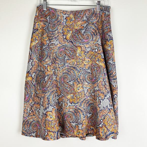 The Limited A Line Paisley Skirt Women’s Size M - Picture 3 of 13